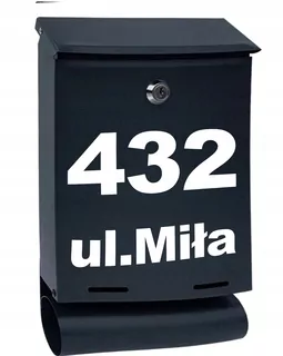 Poštová schránka na listy ANTRACIT MAT TUBAW01