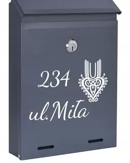 POŠTOVNÁ SKRIDŇA na listy ANTRACIT MAT W93