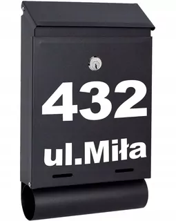 POŠTOVNÁ SKRIDŇA na listy čierna matná TUBAW01