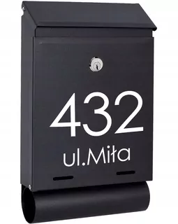 POŠTOVNÁ SKRIDŇA na listy čierna matná TUBAW03