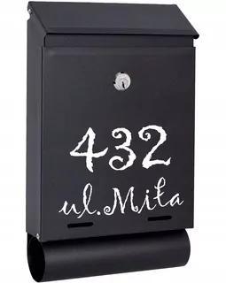 POŠTOVNÁ SKRIDŇA na listy čierna matná TUBAW07