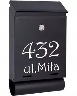 POŠTOVNÁ SKRIDŇA na listy čierna matná TUBAW08