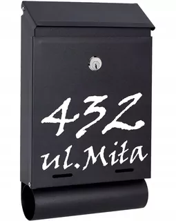 POŠTOVNÁ SKRIDŇA na listy čierna matná TUBAW09