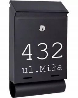 POŠTOVNÁ SKRIDŇA na listy čierna matná TUBAW10
