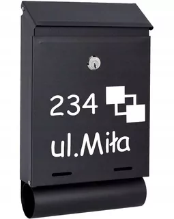 POŠTOVNÁ SKRIDŇA na listy čierna matná TUBAW101