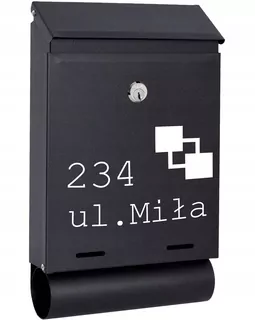 POŠTOVNÁ SKRIDŇA na listy čierna matná TUBAW102