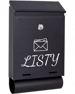 POŠTOVNÁ SKRIDŇA na listy čierna matná TUBAW18