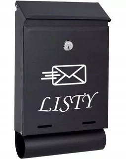 POŠTOVNÁ SKRIDŇA na listy čierna matná TUBAW21