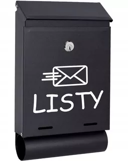 POŠTOVNÁ SKRIDŇA na listy čierna matná TUBAW23