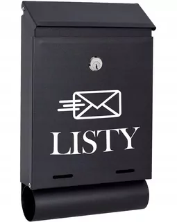 POŠTOVNÁ SKRIDŇA na listy čierna matná TUBAW28