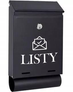 POŠTOVNÁ SKRIDŇA na listy čierna matná TUBAW29