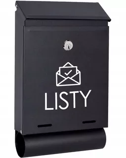 POŠTOVNÁ SKRIDŇA na listy čierna matná TUBAW31