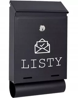POŠTOVNÁ SKRIDŇA na listy čierna matná TUBAW32