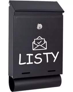 POŠTOVNÁ SKRIDŇA na listy čierna matná TUBAW34