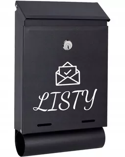 POŠTOVNÁ SKRIDŇA na listy čierna matná TUBAW37