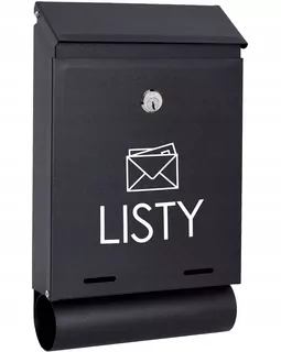 POŠTOVNÁ SKRIDŇA na listy čierna matná TUBAW44