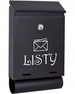 POŠTOVNÁ SKRIDŇA na listy čierna matná TUBAW45