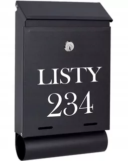 POŠTOVNÁ SKRIDŇA na listy čierna matná TUBAW47