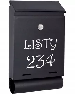 POŠTOVNÁ SKRIDŇA na listy čierna matná TUBAW48