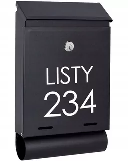 POŠTOVNÁ SKRIDŇA na listy čierna matná TUBAW49