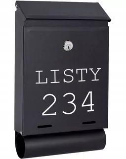 POŠTOVNÁ SKRIDŇA na listy čierna matná TUBAW50