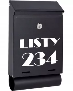 POŠTOVNÁ SKRIDŇA na listy čierna matná TUBAW53