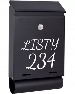 POŠTOVNÁ SKRIDŇA na listy čierna matná TUBAW55