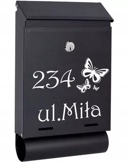 POŠTOVNÁ SKRIDŇA na listy čierna matná TUBAW66
