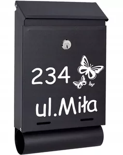 POŠTOVNÁ SKRIDŇA na listy čierna matná TUBAW68