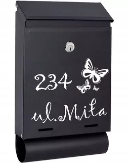 POŠTOVNÁ SKRIDŇA na listy čierna matná TUBAW69