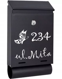 POŠTOVNÁ SKRIDŇA na listy čierna matná TUBAW70