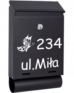 POŠTOVNÁ SKRIDŇA na listy čierna matná TUBAW71