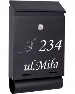 POŠTOVNÁ SKRIDŇA na listy čierna matná TUBAW77