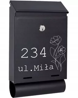 POŠTOVNÁ SKRIDŇA na listy čierna matná TUBAW79