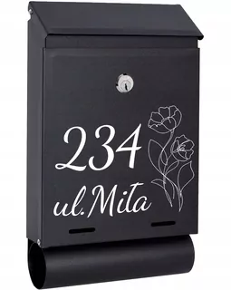 POŠTOVNÁ SKRIDŇA na listy čierna matná TUBAW81