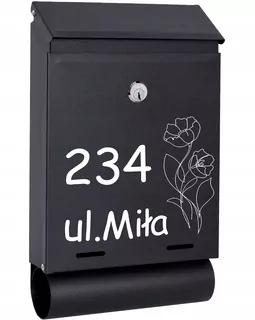 POŠTOVNÁ SKRIDŇA na listy čierna matná TUBAW82