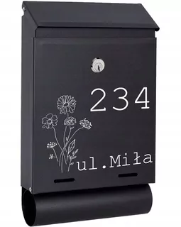 POŠTOVNÁ SKRIDŇA na listy čierna matná TUBAW90