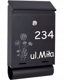 POŠTOVNÁ SKRIDŇA na listy čierna matná TUBAW92