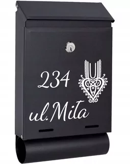 POŠTOVNÁ SKRIDŇA na listy čierna matná TUBAW93