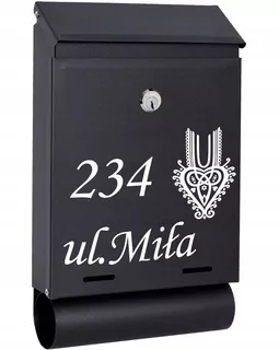 POŠTOVNÁ SKRIDŇA na listy čierna matná TUBAW94
