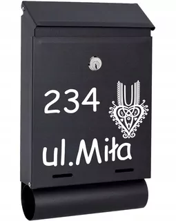POŠTOVNÁ SKRIDŇA na listy čierna matná TUBAW95