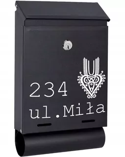 POŠTOVNÁ SKRIDŇA na listy čierna matná TUBAW96