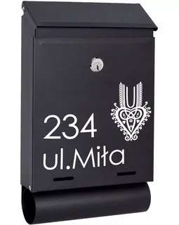 POŠTOVNÁ SKRIDŇA na listy čierna matná TUBAW97