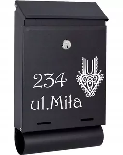POŠTOVNÁ SKRIDŇA na listy čierna matná TUBAW98