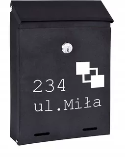 POŠTOVNÁ SKRIDŇA na listy čierna matná W102