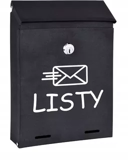 POŠTOVNÁ SKRIDŇA na listy čierna matná W23