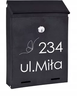 POŠTOVNÁ SKRIDŇA na listy čierna matná W74