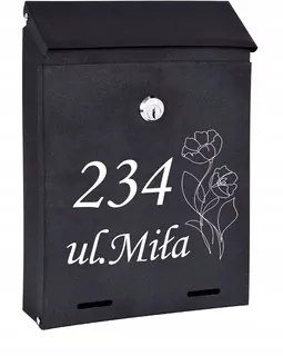 POŠTOVNÁ SKRIDŇA na listy čierna matná W80
