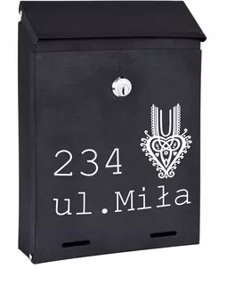 POŠTOVNÁ SKRIDŇA na listy čierna matná W96