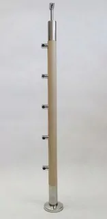 Pravý stĺpec 42.4x960mm, 5 kľučky, dub, poler